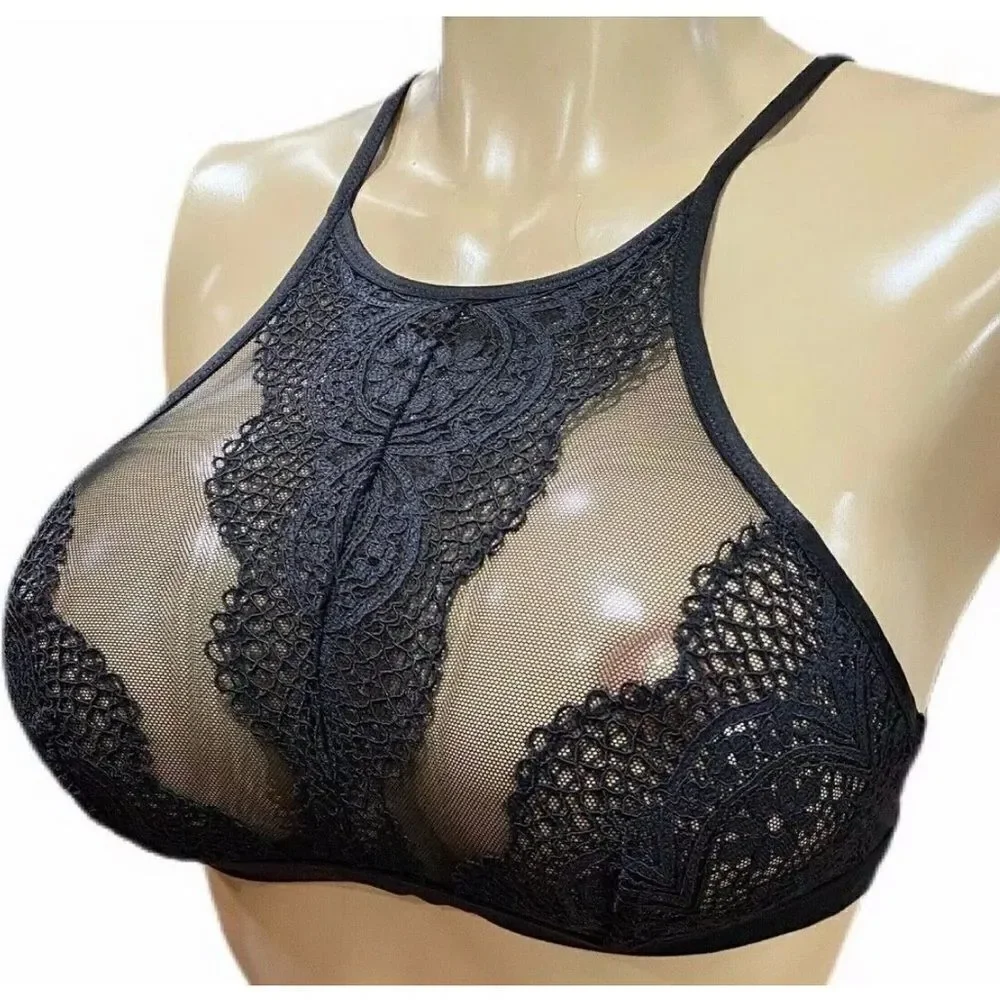 Victoria’s Secret crochet lace high neck bralette